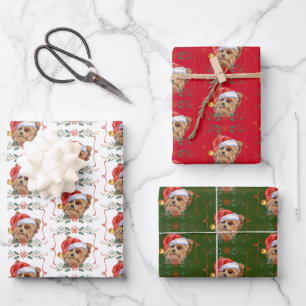 Weihnachtshunde Muster Geschenkpapier Set