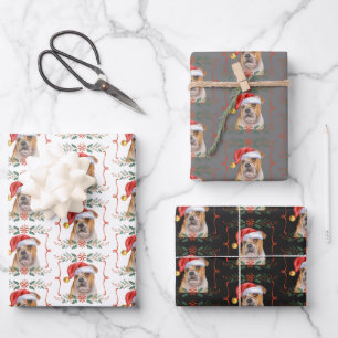 Weihnachtshunde Muster Wrapping Paper Sheets Geschenkpapier Set