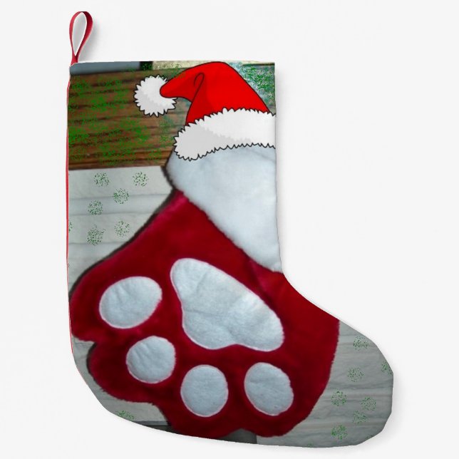 Weihnachtshunde Paw Kleiner Weihnachtsstrumpf (Vorderseite)