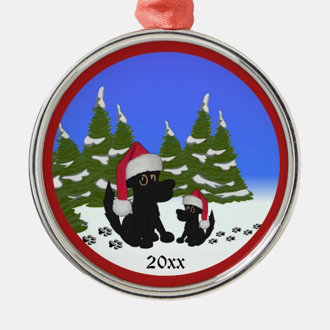 Weihnachtshunde Persönliche Ornamente (Vorne)