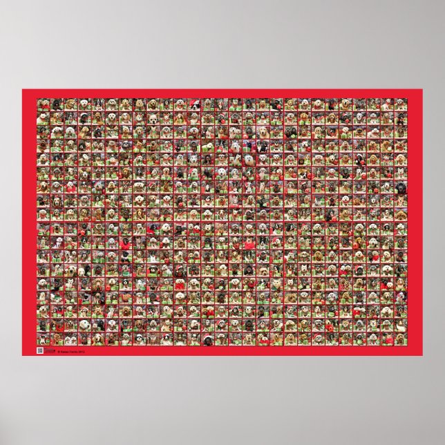 Weihnachtshunde Portrait Collection Poster (Vorne)