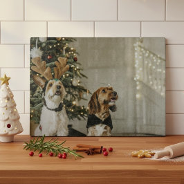 Weihnachtshunde Schneidbrett Urlaubsgeschenk Schneidebrett