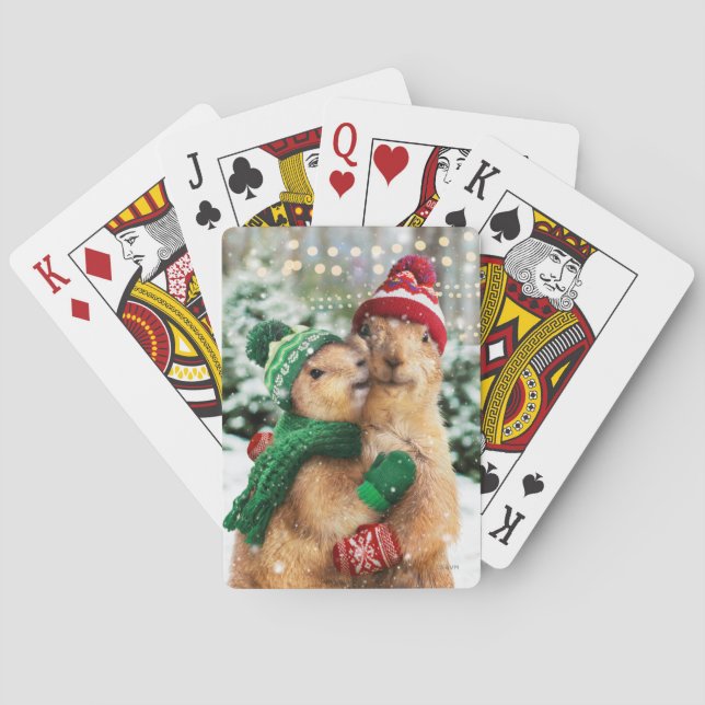 Weihnachtshunde Spielkarten (Rückseite)