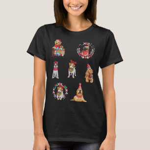 Weihnachtshunde Sticker Pack Pitbull Golden Mops T-Shirt