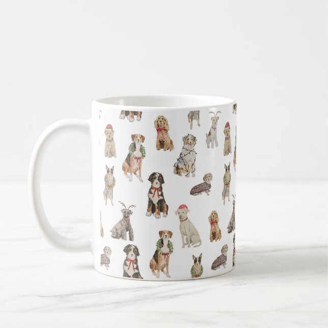 Weihnachtshunde Tasse (Links)