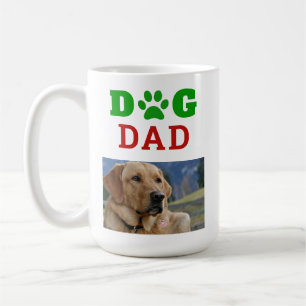 Weihnachtshunde Vater Paw Print Snowflake Foto Kaffeetasse