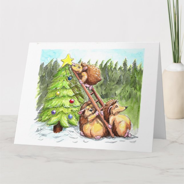 Weihnachtshüpfer Karte (Vorderseite)