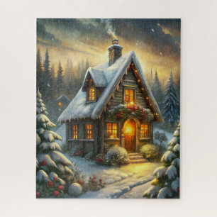 Weihnachtshütten-Puzzle
