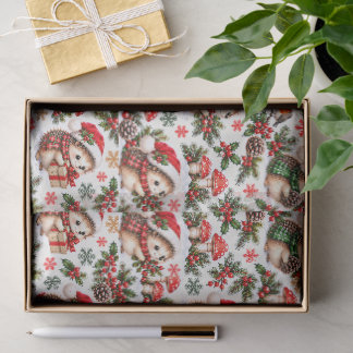 Weihnachtsigel Waldwünsche Seidenpapier