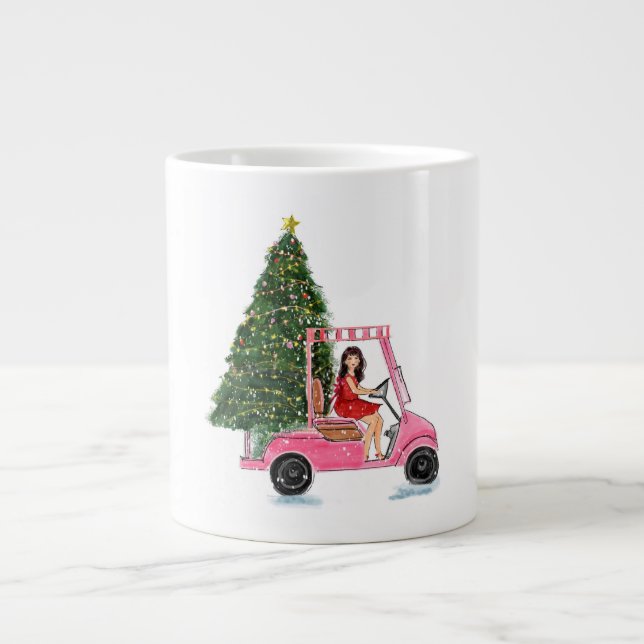 Weihnachtsillustration Jumbo-Tasse (Vorderseite)