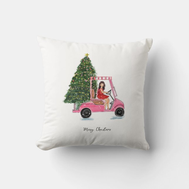 Weihnachtsillustration Kissen (Vorderseite)