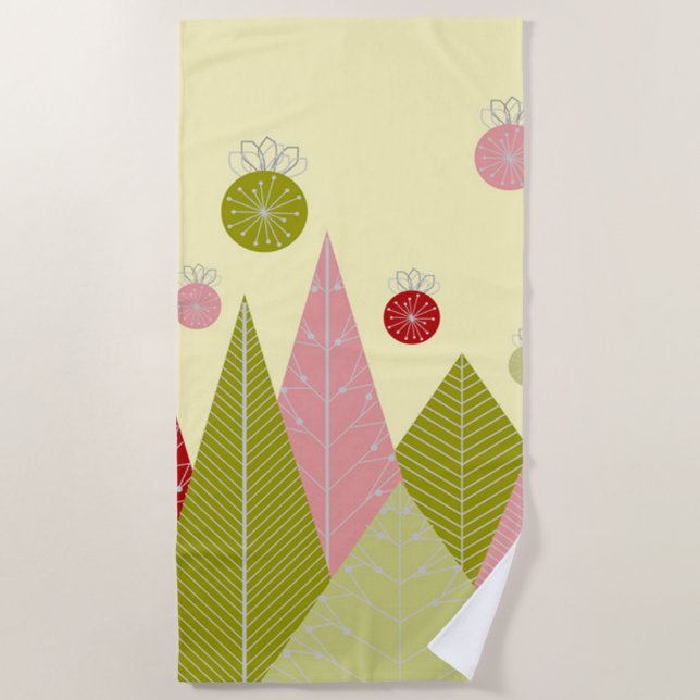 WeihnachtsIllustration Strandtuch (Vorderseite)