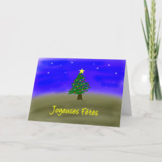 Weihnachtsimmergrün - Franzosen Feiertagskarte