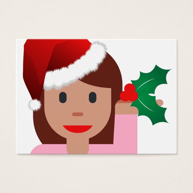 Weihnachtsinformationsmädchen Emoji (Vorderseite)