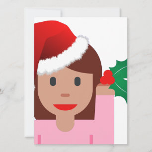 Weihnachtsinformationsmädchen Emoji Einladung