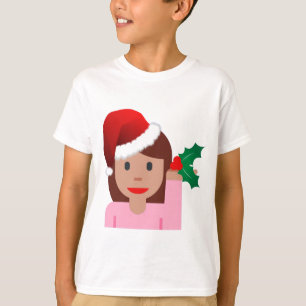 Weihnachtsinformationsmädchen-Emoji T-Shirt