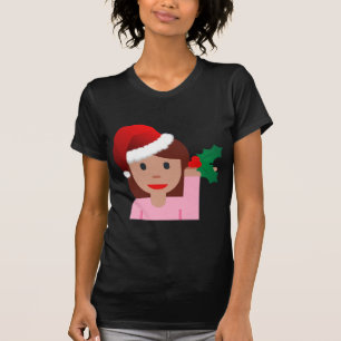 Weihnachtsinformationsmädchen Emoji T-Shirt