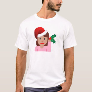 Weihnachtsinformationsmädchen-Emoji T-Shirt