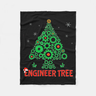 Weihnachtsingenieur Baum _ Maschinenbau G Fleecedecke
