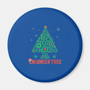 Weihnachtsingenieur Baum Maschinenbau Magnet