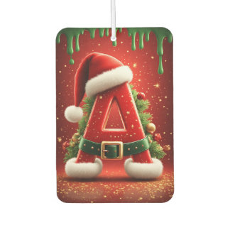 Weihnachtsinitiale A Für Feiertagsgeschenke Autolufterfrischer