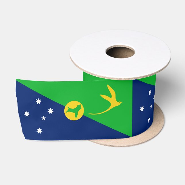 Weihnachtsinsel Flag Satin Ribbon Satinband (Spule)