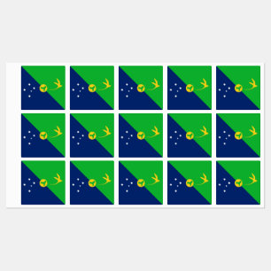 Weihnachtsinsel-Flagge Etiketten