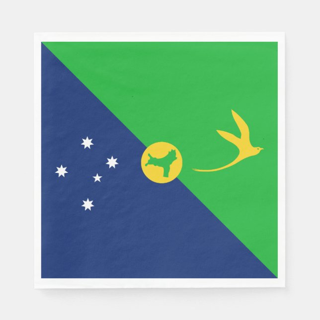 Weihnachtsinsel-Flagge Serviette (Vorderseite)