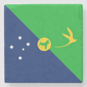 Weihnachtsinsel-Flagge Steinuntersetzer