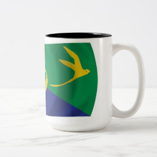 Weihnachtsinsel-Flagge-Tasse Zweifarbige Tasse