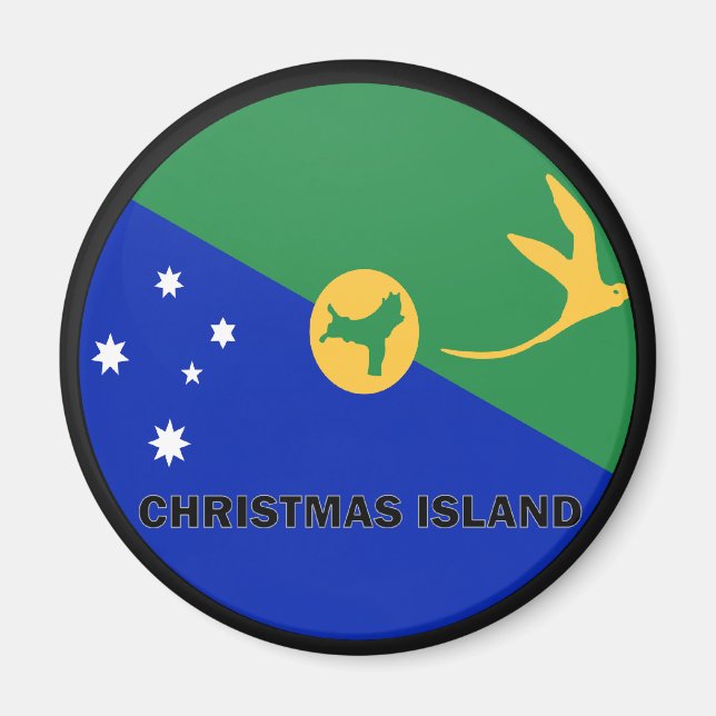 Weihnachtsinsel Roundel-Qualitätsflagge Magnet (Vorne)