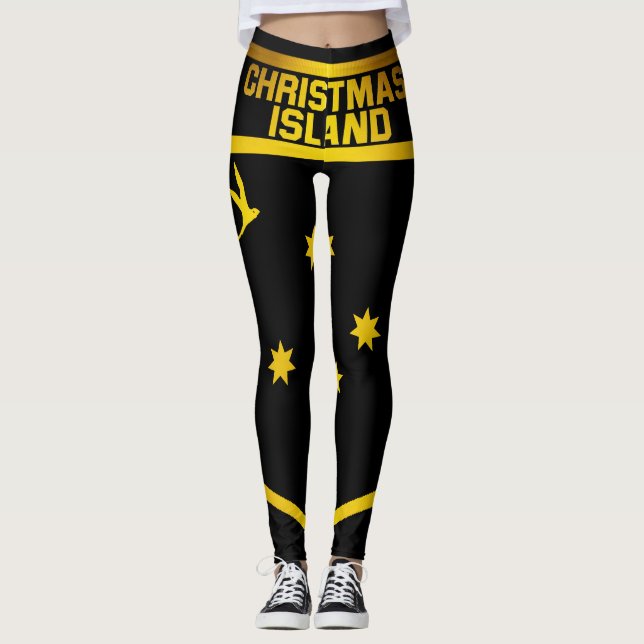 Weihnachtsinselemblem Leggings (Vorderseite)
