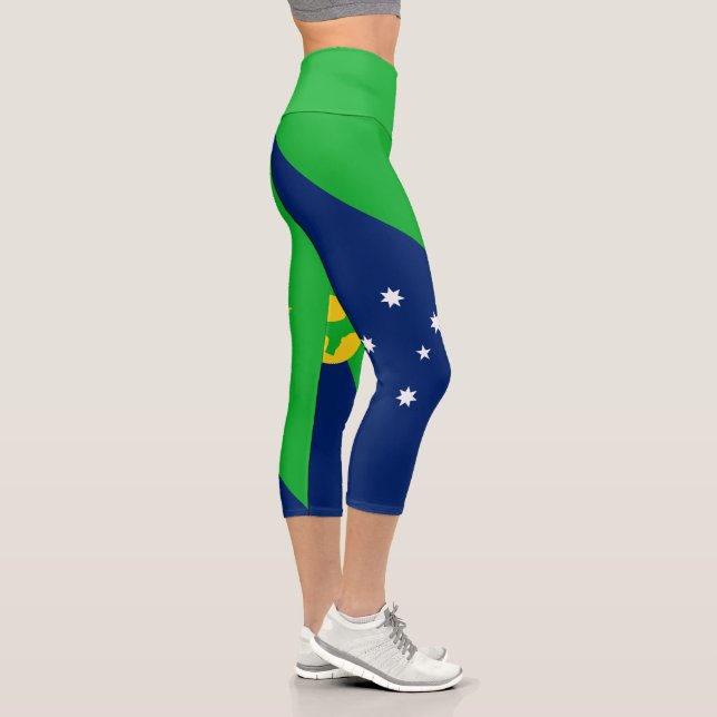 Weihnachtsinselflagge Capri Leggings (Rechts)