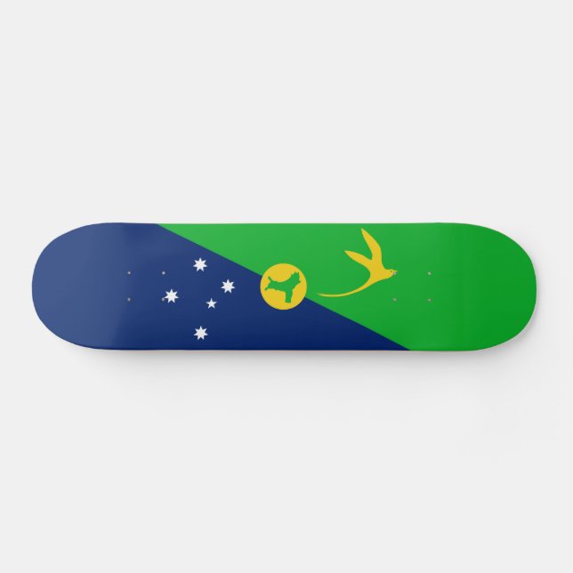 Weihnachtsinselflagge Skateboard (Horizontal)