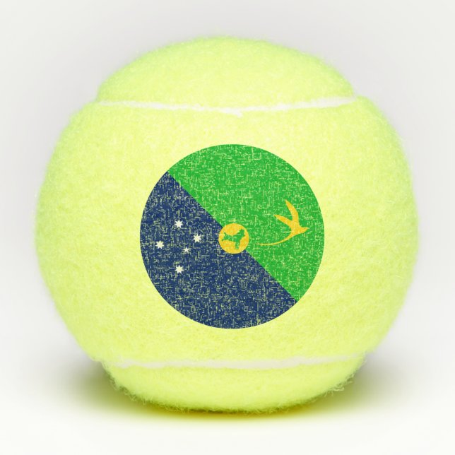 Weihnachtsinselflagge Tennisbälle (Vorderseite)