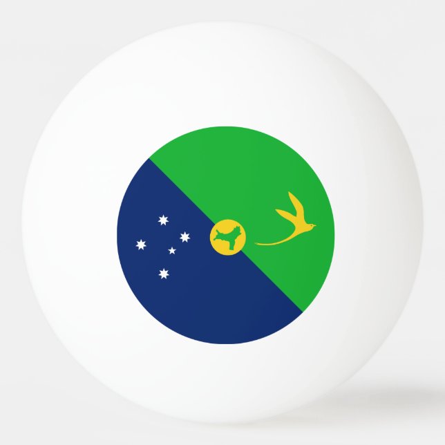 Weihnachtsinselflagge Tischtennisball (Vorderseite)