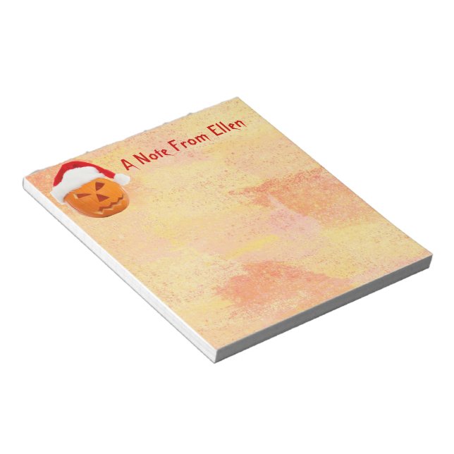 WeihnachtsJack-O-Lantern Notizblock (angewinkelt)