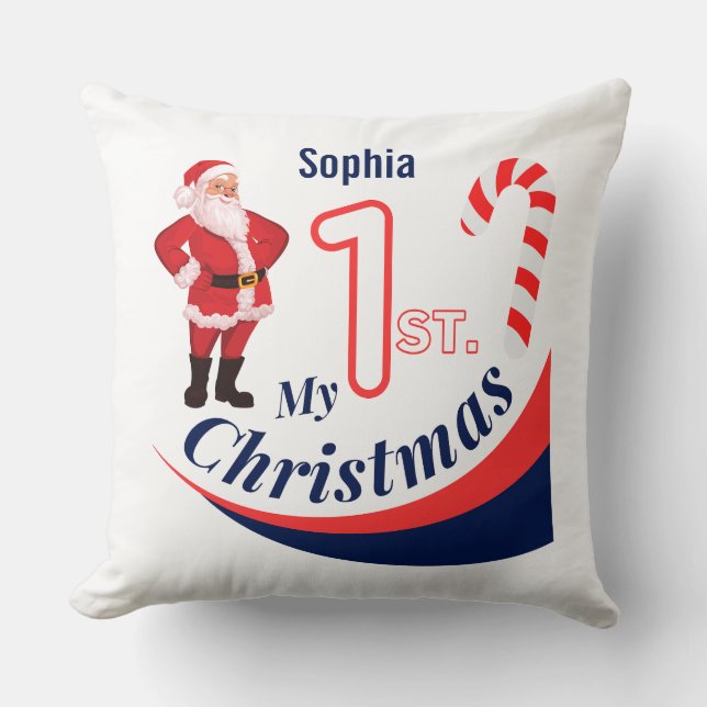 Weihnachtsjause "Mein 1. Weihnachten" Kissen (Vorderseite)