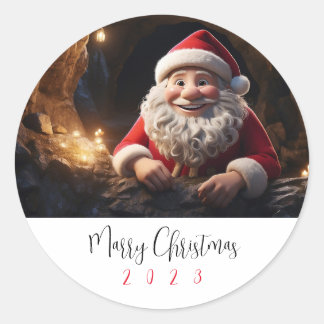 Weihnachtsjubeln: Die Ersparnisse entpacken! 🎁 Runder Aufkleber