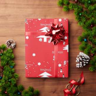 Weihnachtsjubeln (rot) -2022 Design Geschenkpapier