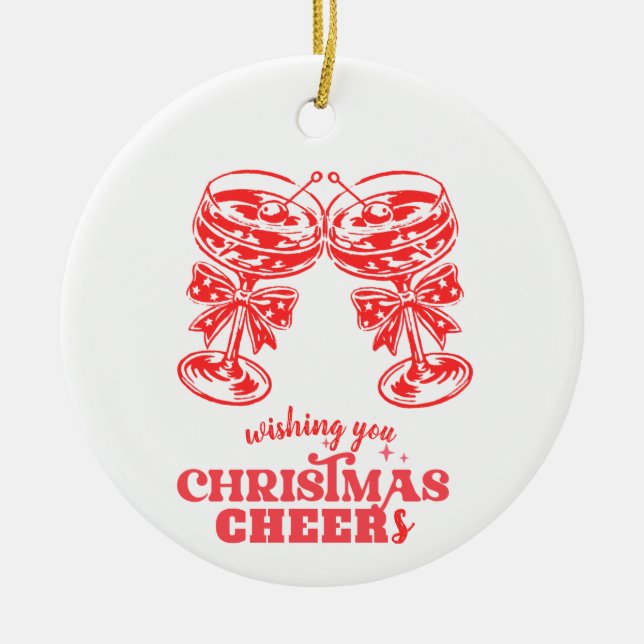 Weihnachtsjubeln und -geister keramik ornament (Vorne)