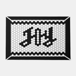 Weihnachtsjubiläum Imitate Tile Black and White Ba Fußmatte