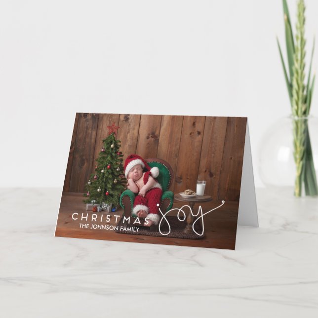 Weihnachtsjubiläumskarte | Handschrift Feiertagskarte (Vorderseite)