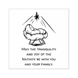 Weihnachtsjung Jesus in Manger Grüße Gummistempel