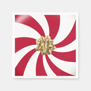 Weihnachtsjunge auf Peppermint Candy Serviette
