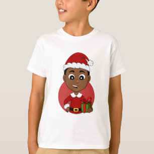 Weihnachtsjunge Cartoon T - Shirt