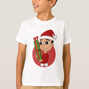 Weihnachtsjunge Cartoon T - Shirt