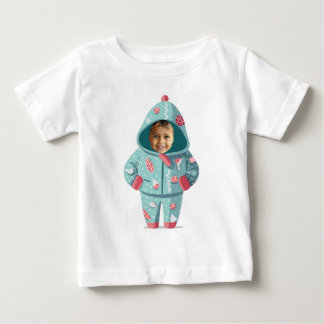 Weihnachtsjunge-Gesicht Personalisiert  Baby T-shirt