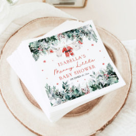 Weihnachtsjunge Kleidung Merry Little Baby Dusche Serviette