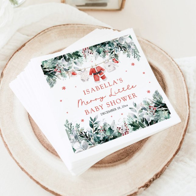 Weihnachtsjunge Kleidung Merry Little Baby Dusche Serviette (Von Creator hochgeladen)